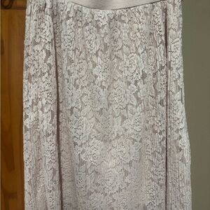 Women’s Blush Lace Midi Skirt